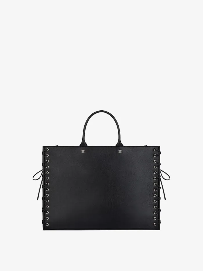 Women Shoulder Bags Givenchy Medium GTote Shopping Bag In Corset Style Leather Black