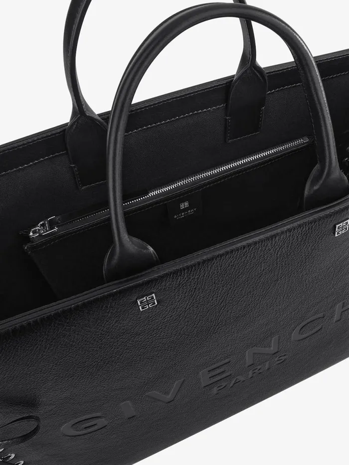 Women Shoulder Bags Givenchy Medium GTote Shopping Bag In Corset Style Leather Black