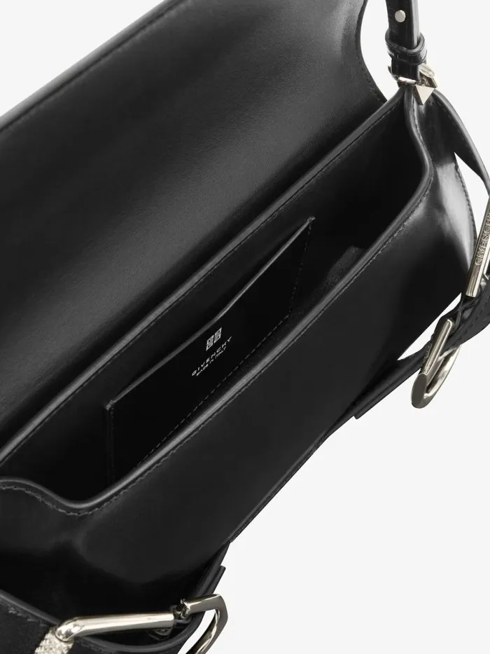 Women Shoulder Bags Givenchy Voyou Shoulder Flap Bag In Box Leather Black Women Shoulder Bags Givenchy Voyou Shoulder Flap Bag In Box Leather Black