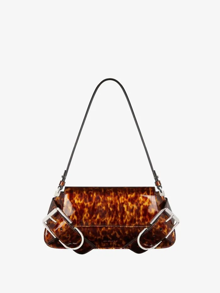Women Shoulder Bags Givenchy Voyou Shoulder Flap Bag In Tortoiseshell Leather Blackbrown Women Shoulder Bags Givenchy Voyou Shoulder Flap Bag In Tortoiseshell Leather Blackbrown