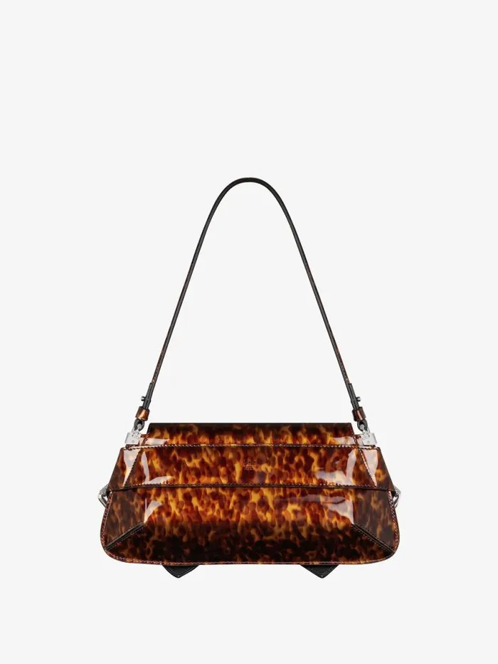Women Shoulder Bags Givenchy Voyou Shoulder Flap Bag In Tortoiseshell Leather Blackbrown Women Shoulder Bags Givenchy Voyou Shoulder Flap Bag In Tortoiseshell Leather Blackbrown