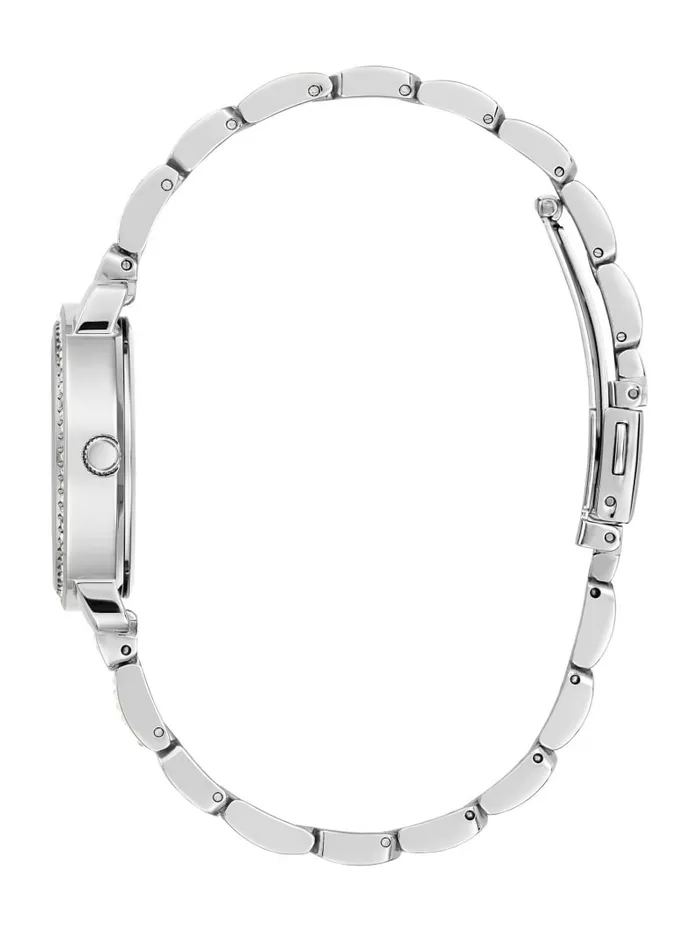 Women SilverTone Crystal Analog Watch Silver Watches GUESS Women SilverTone Crystal Analog Watch Silver Watches GUESS