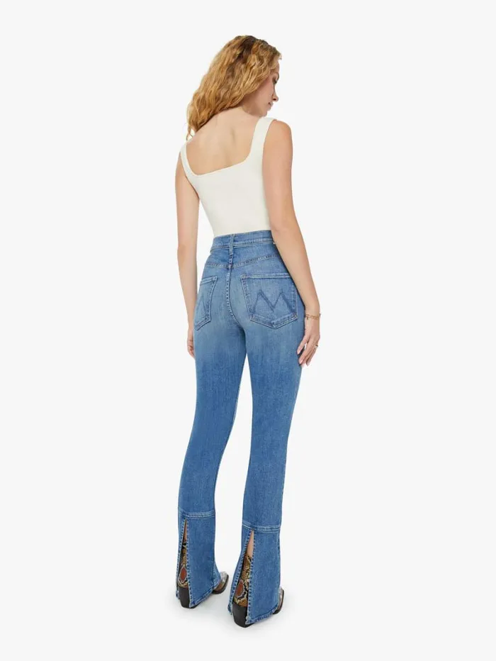 Women Skinny Mother Denim The Outlaw Wedge Heel Wash Monkey In The Middle