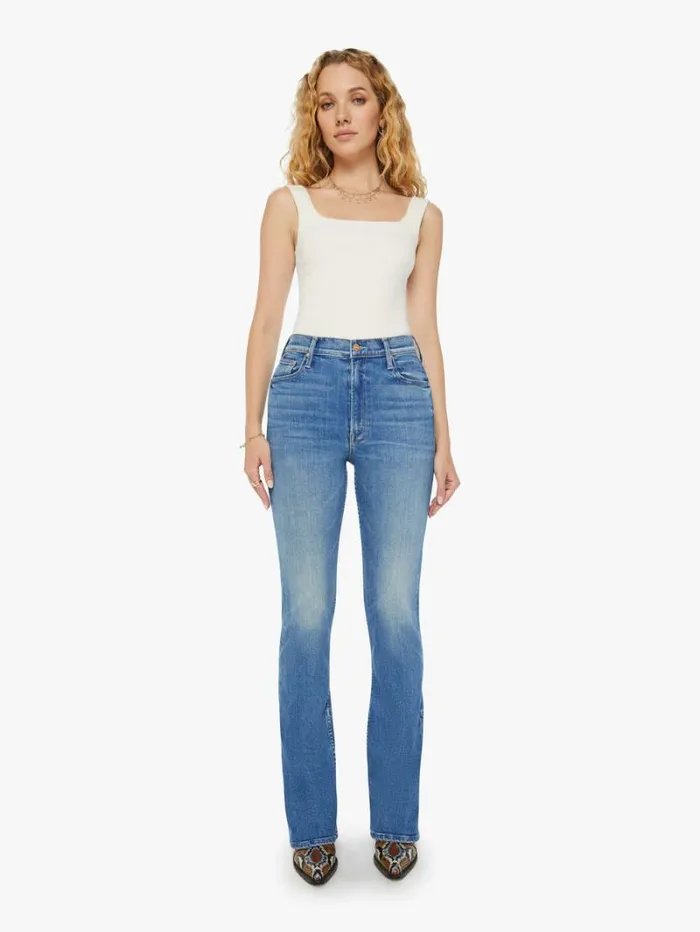 Women Skinny Mother Denim The Outlaw Wedge Heel Wash Monkey In The Middle
