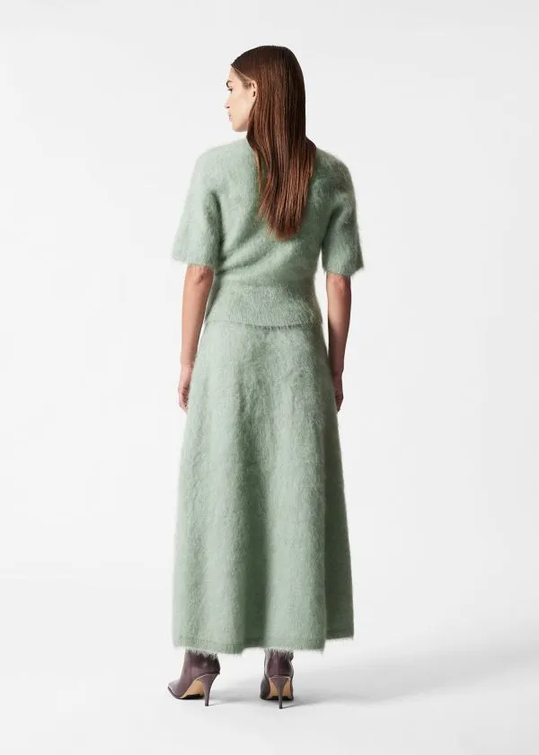 Women Skirts and Other Stories BrushedKnit ALine Maxi Skirt Green