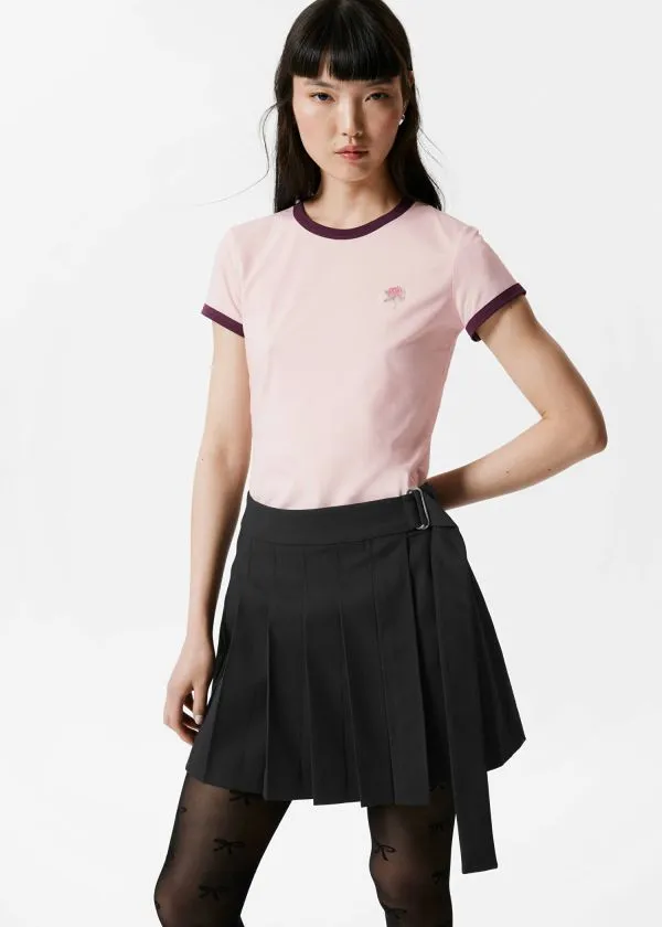 Women Skirts and Other Stories Pleated Wrap Mini Skirt Black