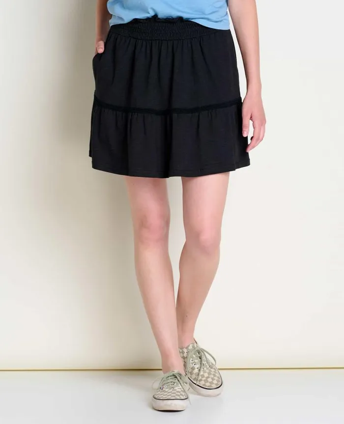 Women Skirts and Skorts Toad and Co Marigold Ruffle Skirt Black