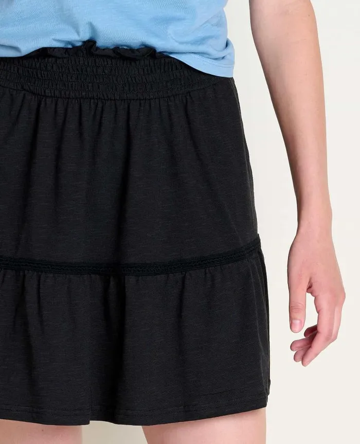 Women Skirts and Skorts Toad and Co Marigold Ruffle Skirt Black