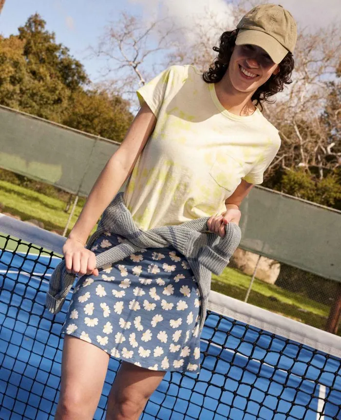 Women Skirts and Skorts Toad and Co Seleena Skort Pacific Half Daisy Print