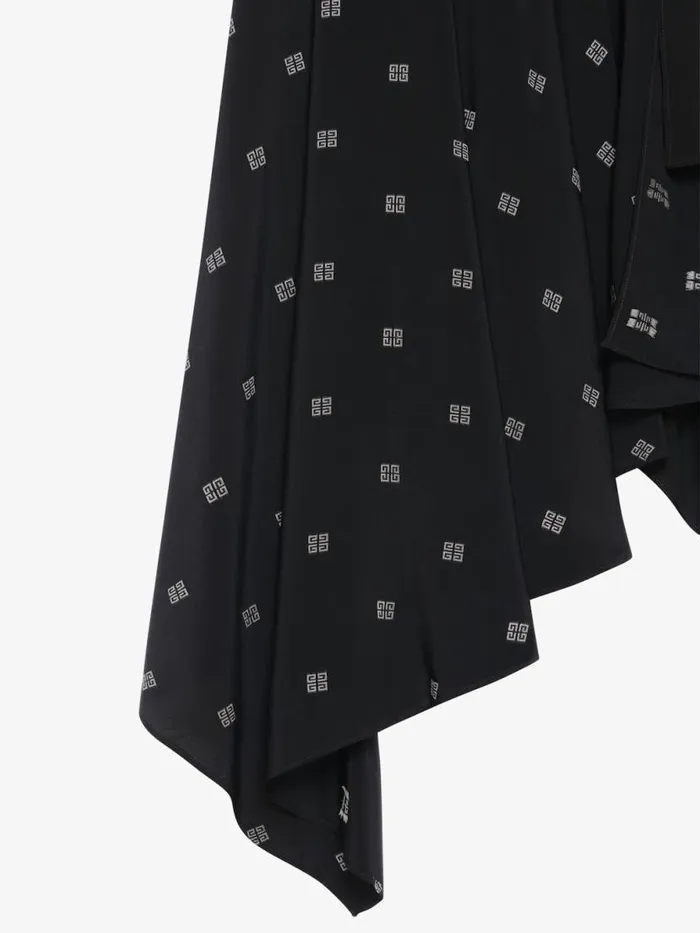 Women Skirts Givenchy Asymetric Skirt In 4G Silk Blacksilvery Women Skirts Givenchy Asymetric Skirt In 4G Silk Blacksilvery