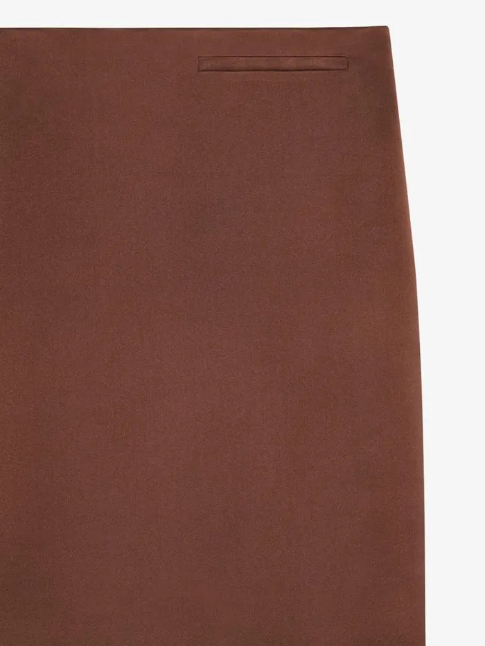Women Skirts Givenchy Asymmetric Skirt In Silk Satin Duchesse Moka Brown
