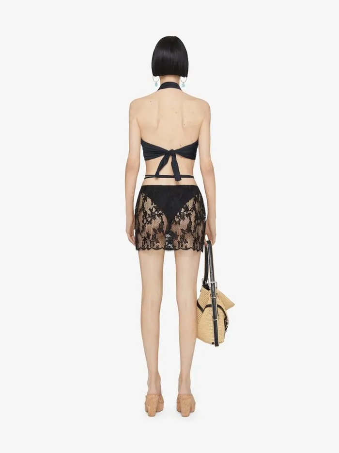 Women Skirts Givenchy Mini Skirt In Lace Black