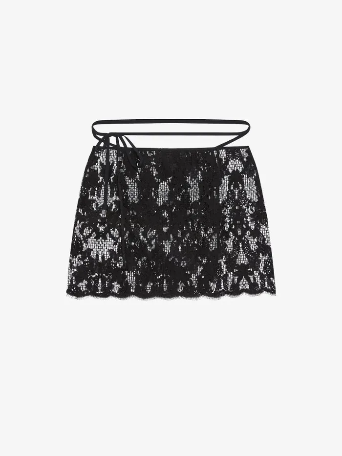 Women Skirts Givenchy Mini Skirt In Lace Black