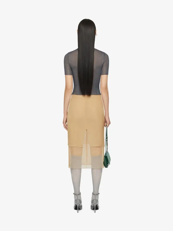Women Skirts Givenchy Skirt In Floral Dvor Satin Beigeblue