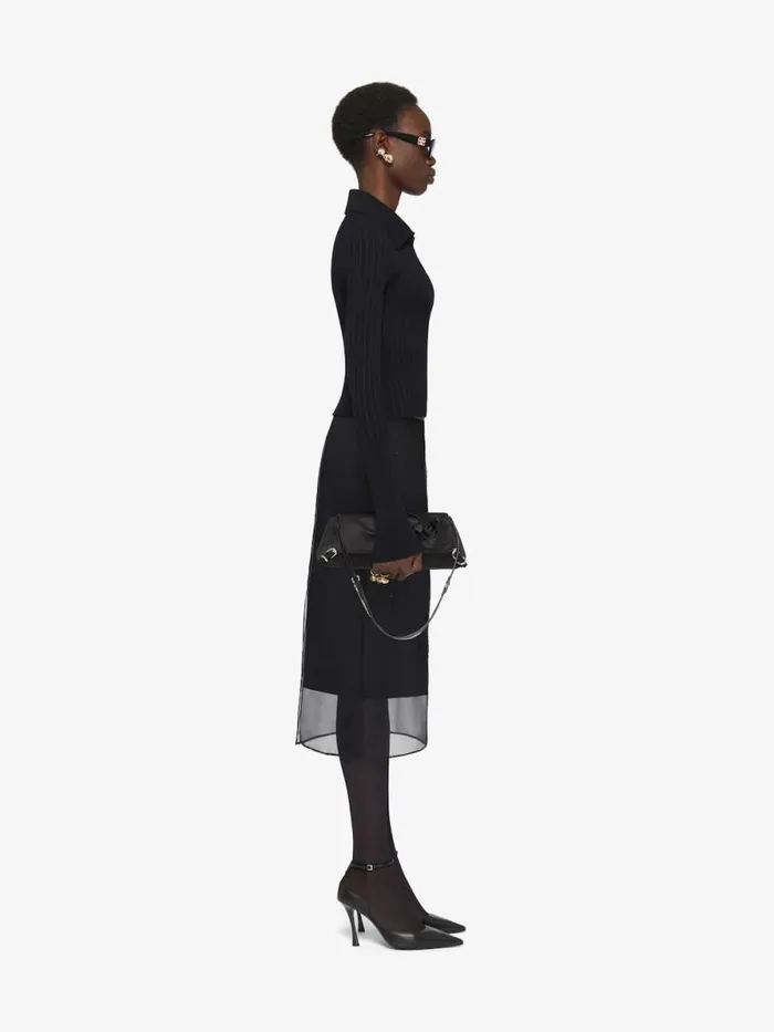 Women Skirts Givenchy Skirt In Organza With Crystals Black