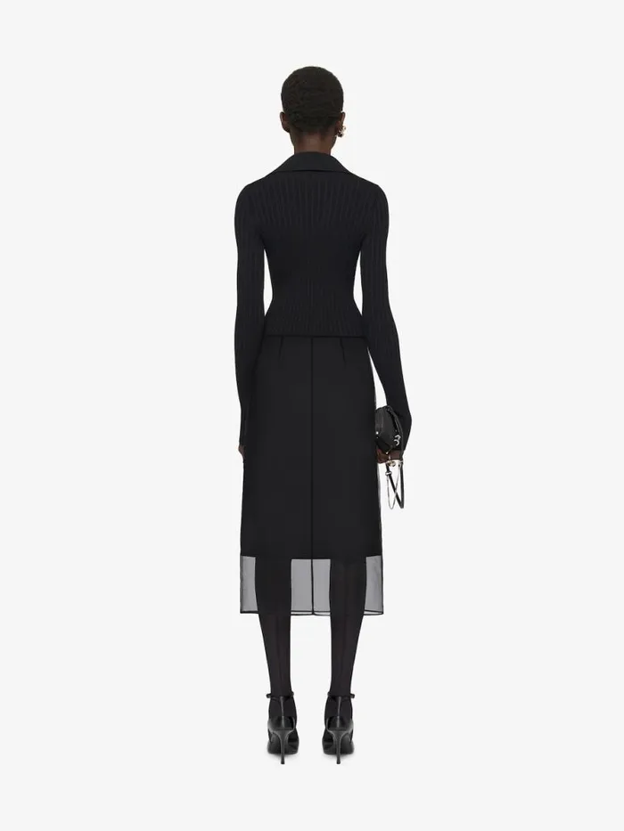 Women Skirts Givenchy Skirt In Organza With Crystals Black