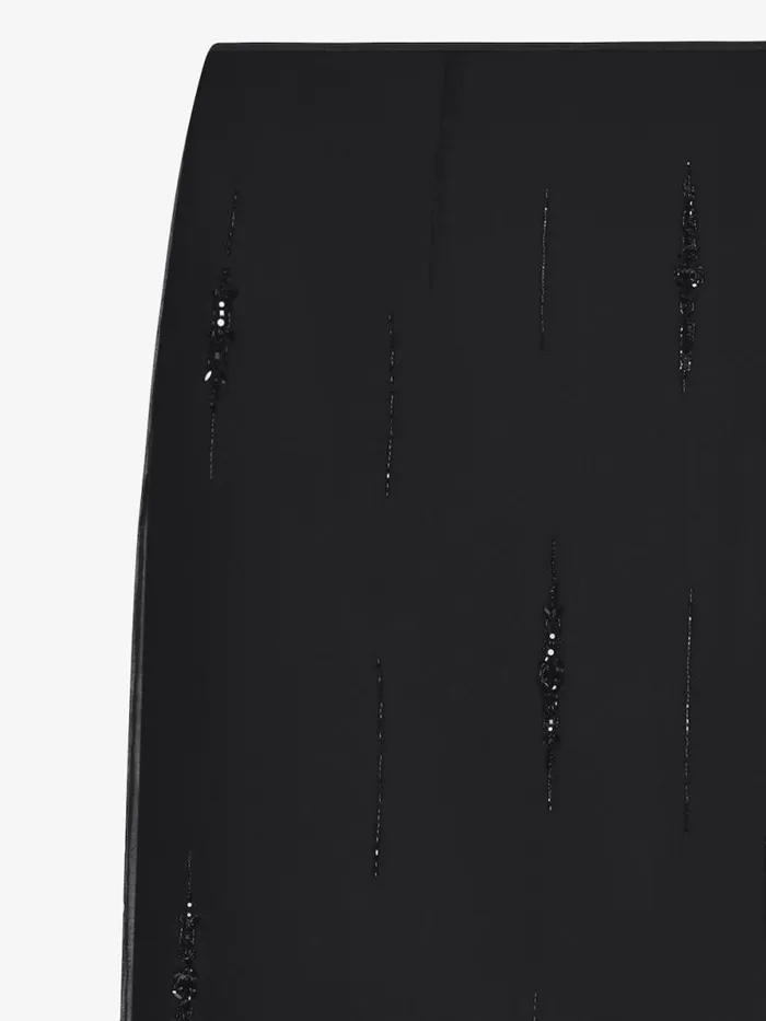 Women Skirts Givenchy Skirt In Organza With Crystals Black