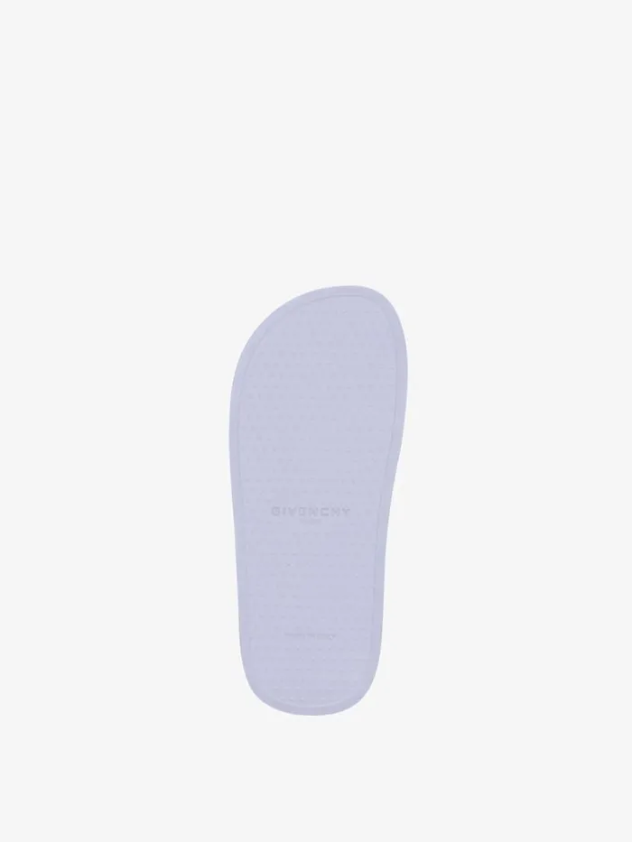 Women Slides and Sandals Givenchy Slide Flat Sandals In Rubber Lavender Women Slides and Sandals Givenchy Slide Flat Sandals In Rubber Lavender