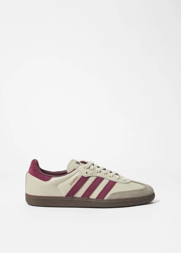Women Sneakers and Other Stories Adidas Samba OG Sneakers Beigeandburgundy