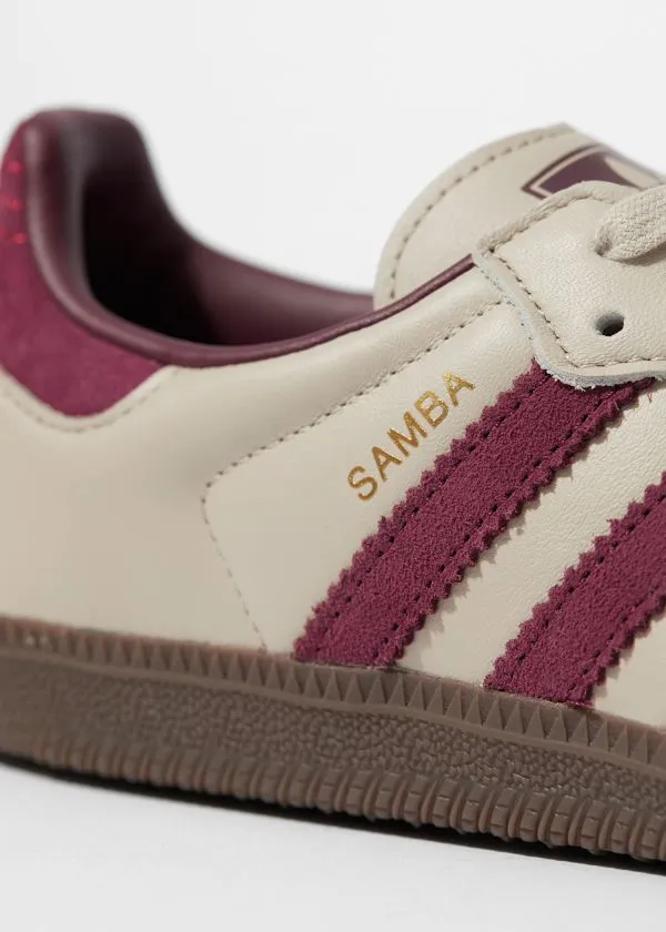 Women Sneakers and Other Stories Adidas Samba OG Sneakers Beigeandburgundy