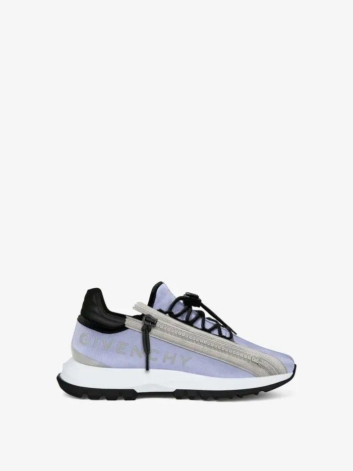 Women Sneakers Givenchy Spectre Runner Sneakers In Synthetic Fiber With Zip Lilacsilvery