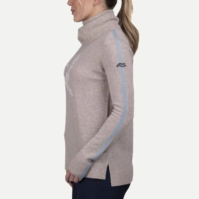 Women Snow Sweater 8211 Cashmere And Merino Blend Sweater Almondmist KJUS Midlayers and Sweaters