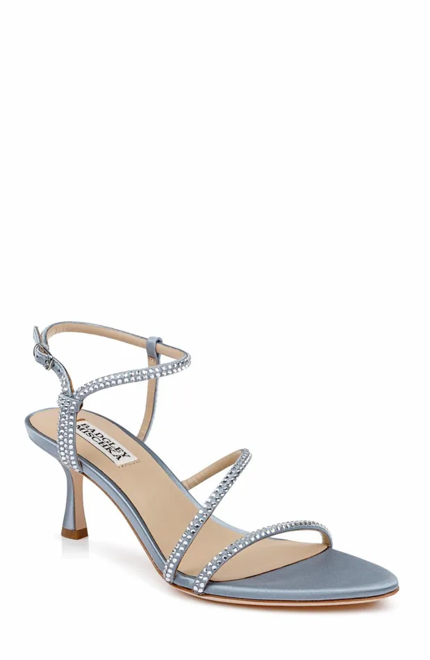 Women Stiletto Badgley Mischka Juliana Cross Strap Sandals Black