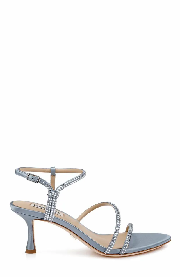 Women Stiletto Badgley Mischka Juliana Cross Strap Sandals Black