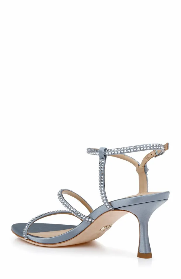 Women Stiletto Badgley Mischka Juliana Cross Strap Sandals Black