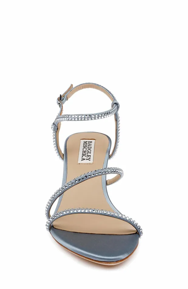 Women Stiletto Badgley Mischka Juliana Cross Strap Sandals Black