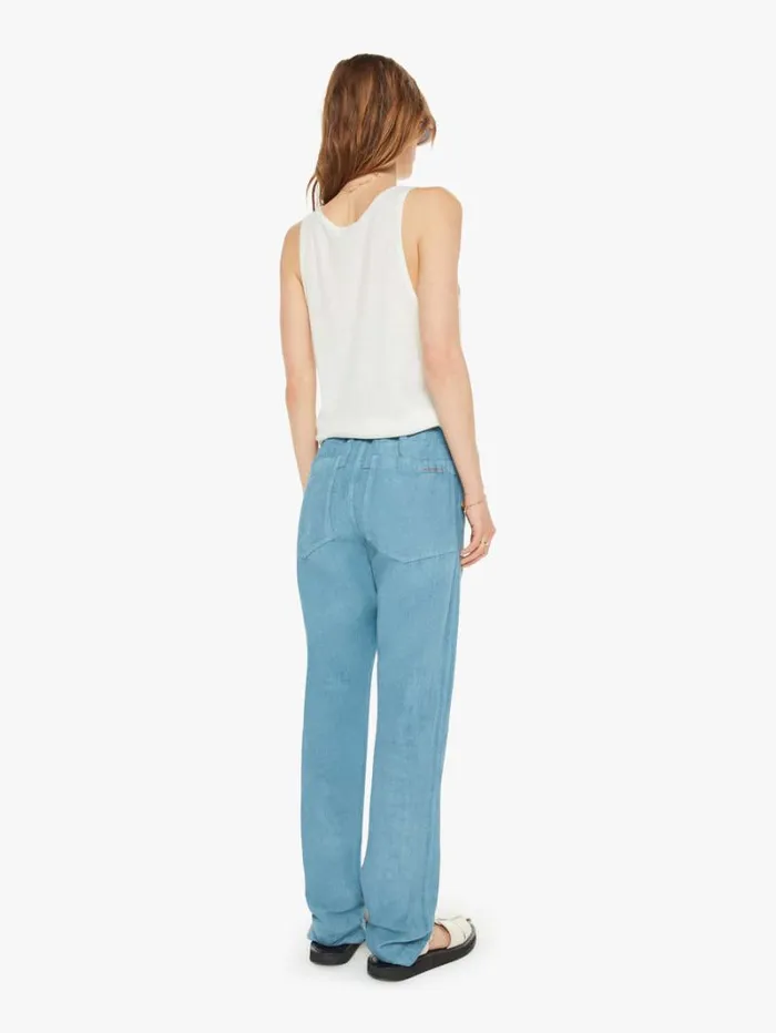 Women Straight Mother Denim P38 Pant Teal Women Straight Mother Denim P38 Pant Teal