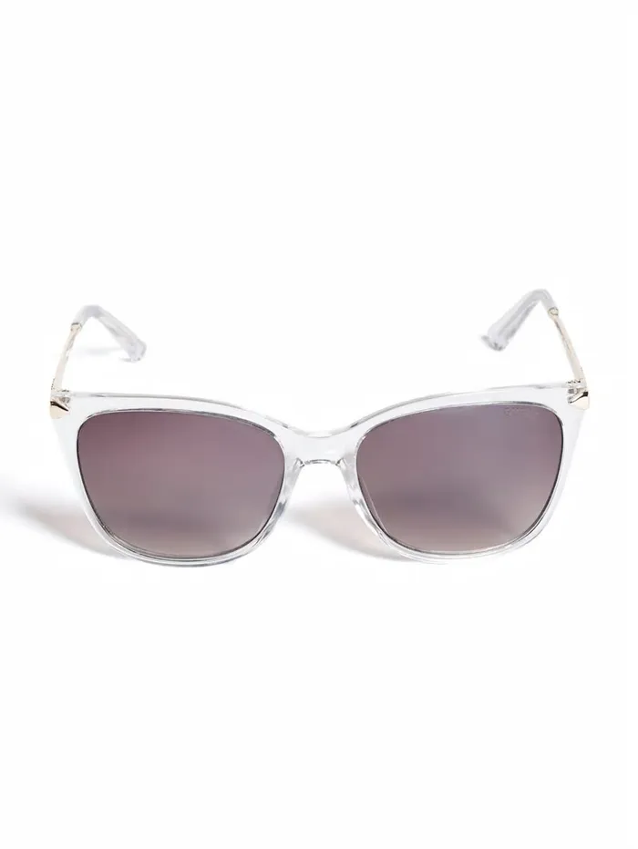 Women Sunglasses GUESS Amy Square Sunglasses Clear