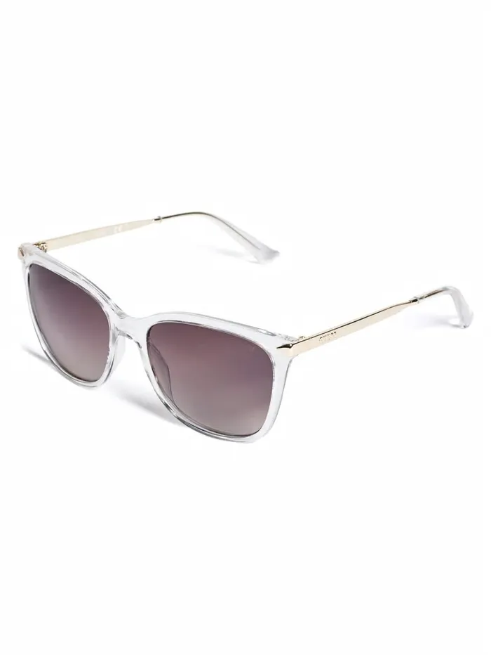 Women Sunglasses GUESS Amy Square Sunglasses Clear