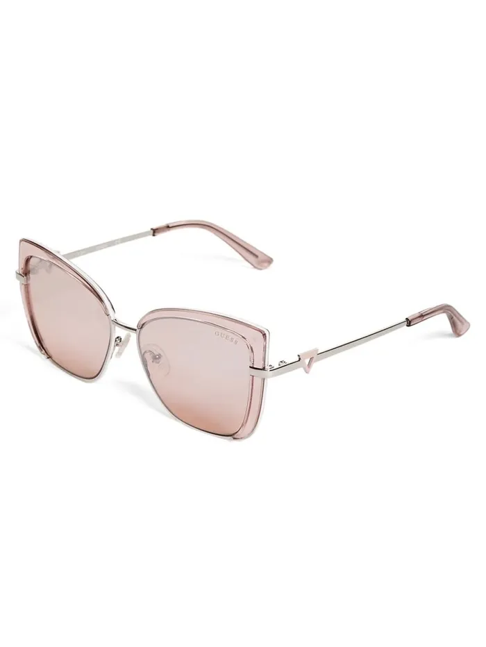 Women Sunglasses GUESS Tinted CatEye Sunglasses Shiny Pink Bordeaux Mir Women Sunglasses GUESS Tinted CatEye Sunglasses Shiny Pink Bordeaux Mir