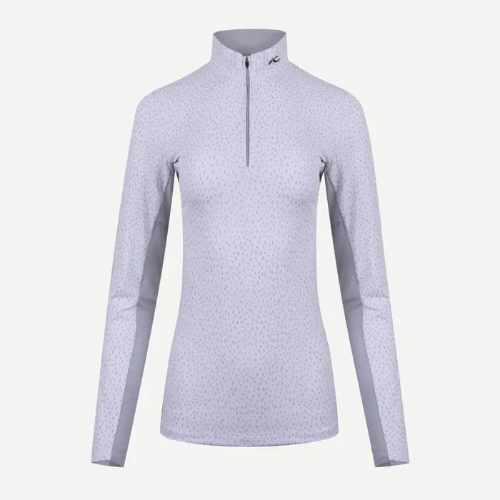 Women Sunshine Printed HalfZip Whitealloy KJUS Midlayers and Sweaters