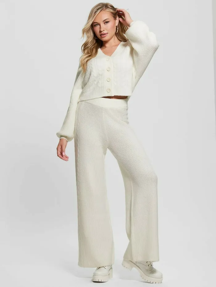 Women Sweaters and Knits GUESS Rylie WoolBlend Cardigan Dove White Women Sweaters and Knits GUESS Rylie WoolBlend Cardigan Dove White