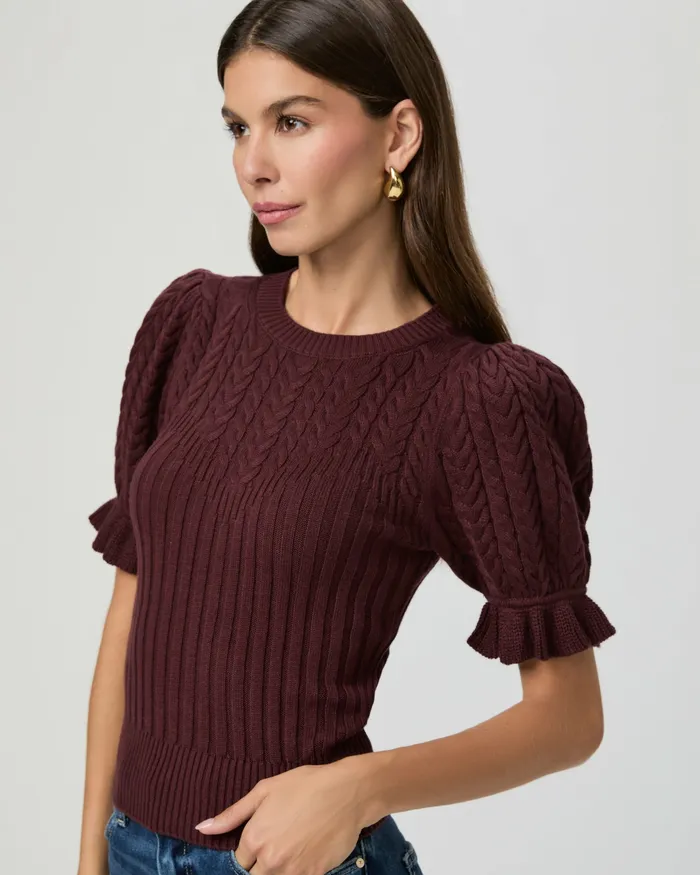 Women Sweaters and Sweatshirts PAIGE Ansa Sweater 8211 Oxblood