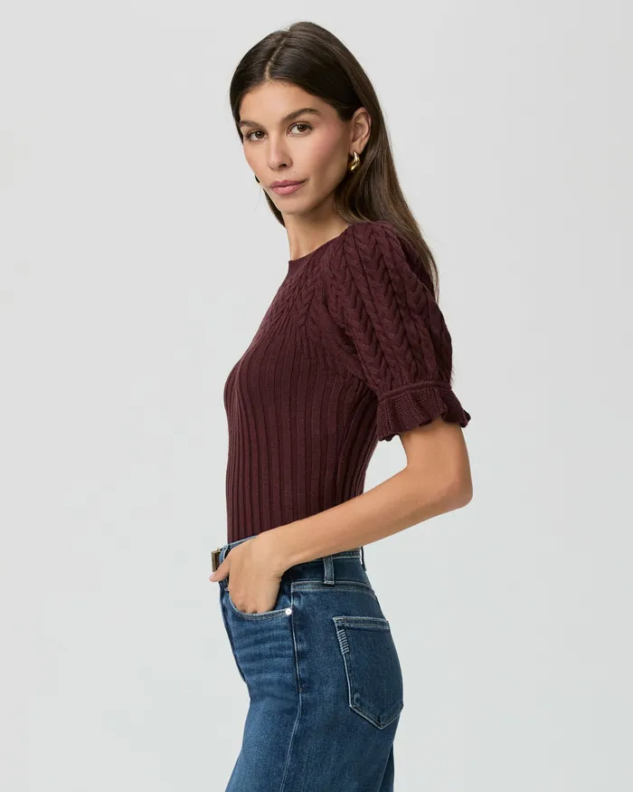Women Sweaters and Sweatshirts PAIGE Ansa Sweater 8211 Oxblood