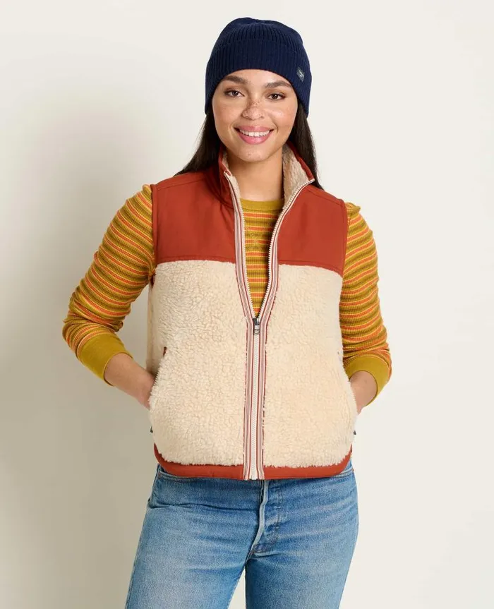 Women Sweaters Jackets and Layers Toad and Co Sespe Sherpa Vest Barley
