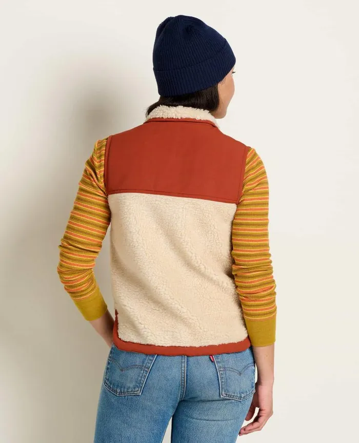 Women Sweaters Jackets and Layers Toad and Co Sespe Sherpa Vest Barley