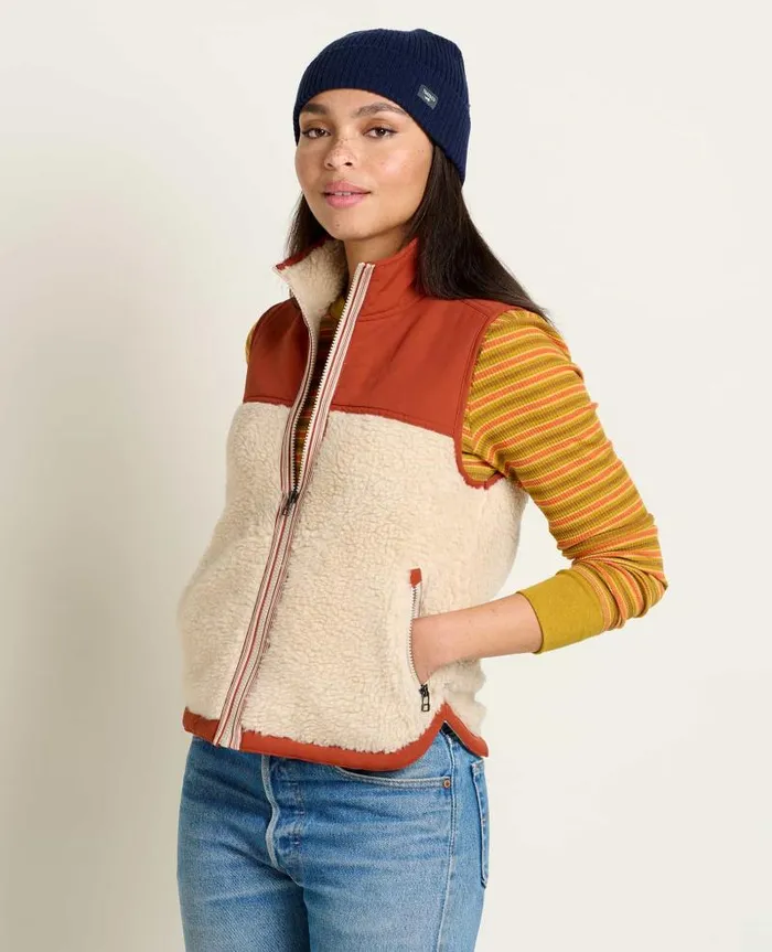 Women Sweaters Jackets and Layers Toad and Co Sespe Sherpa Vest Barley