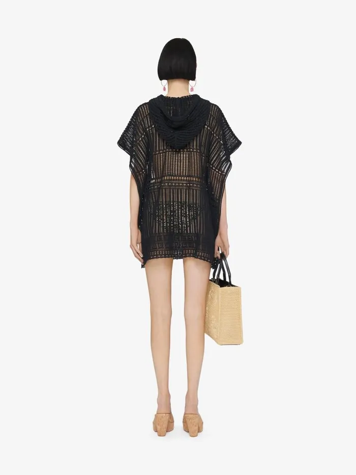 Women Sweatshirts and Hoodies Givenchy Poncho In Crochet Black
