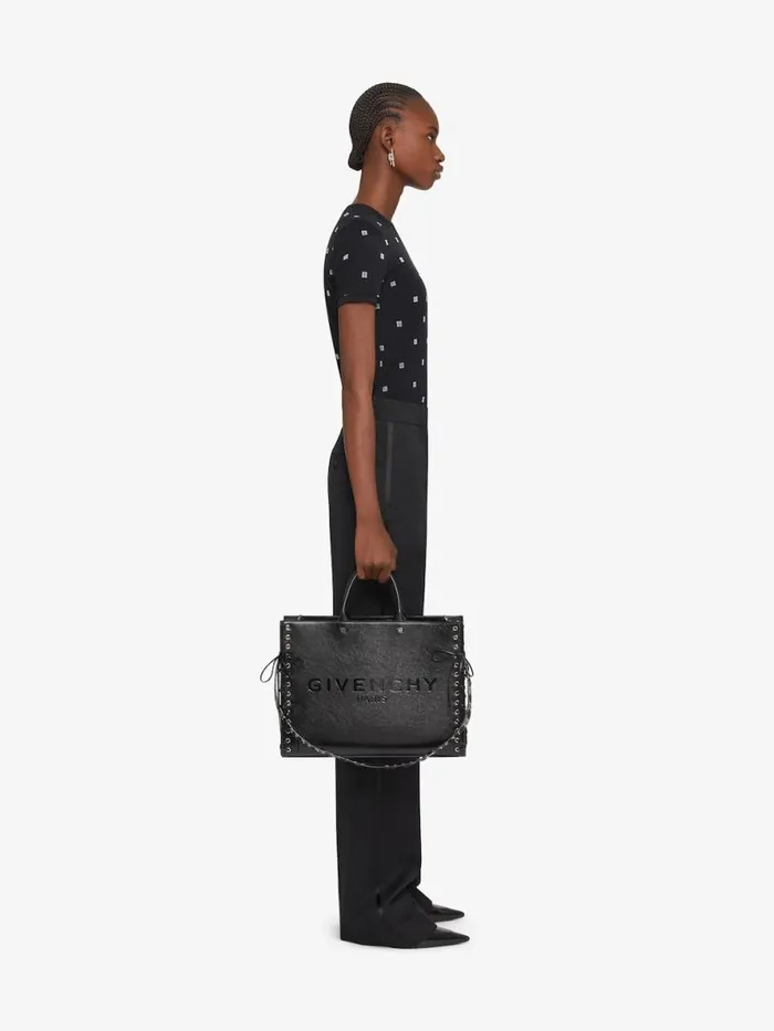 Women TShirts Givenchy Double Layered Slim Fit Tshirt In 4G Tulle Blackivory