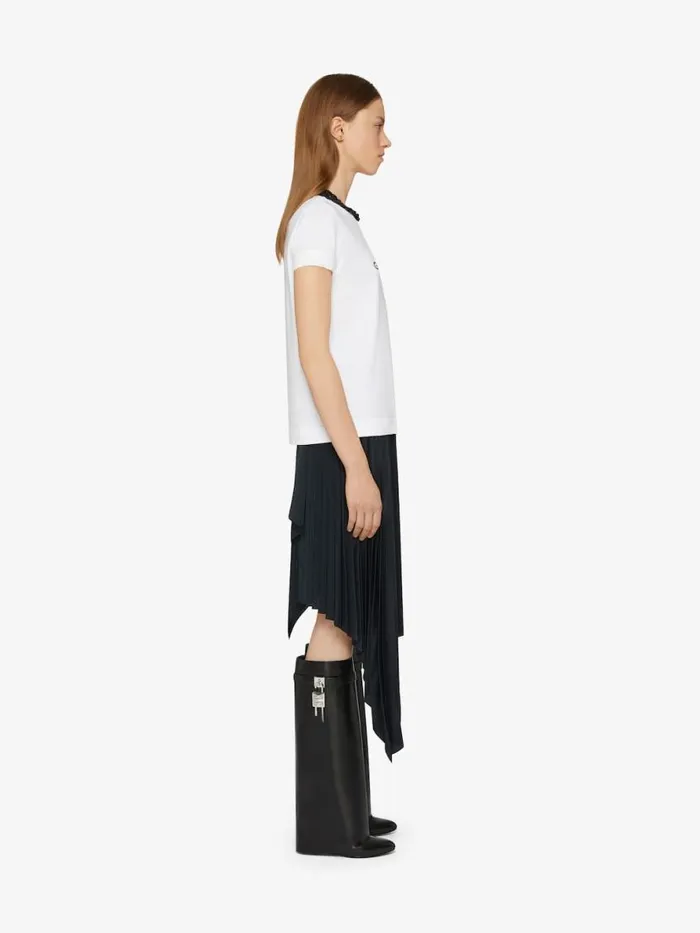 Women TShirts Givenchy GIVENCHY Reverse Slim Fit Tshirt In Cotton White