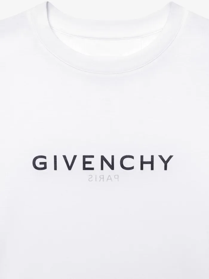 Women TShirts Givenchy GIVENCHY Reverse Slim Fit Tshirt In Cotton White