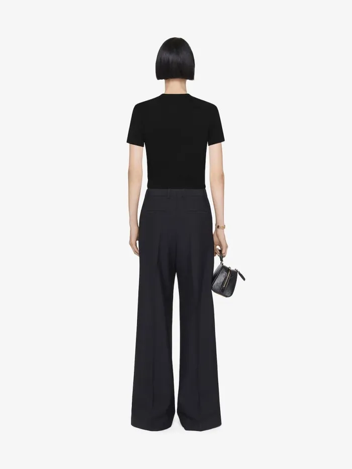 Women TShirts Givenchy Slim Fit Tshirt In Cotton With 4G Detail Blackwhite