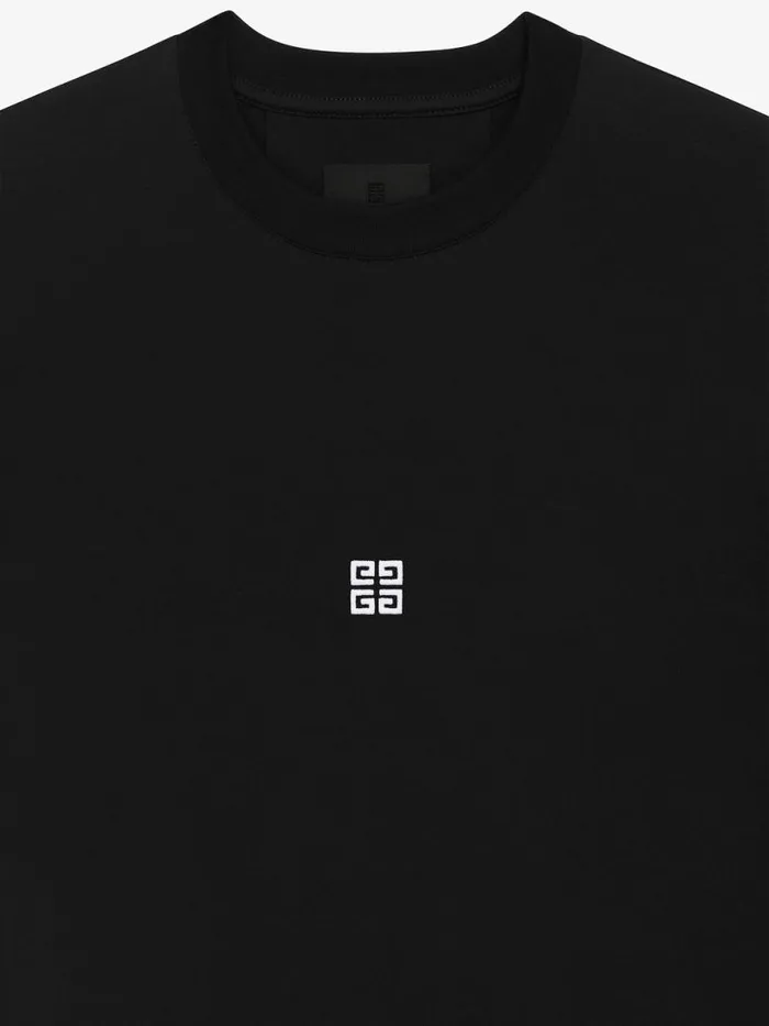 Women TShirts Givenchy Slim Fit Tshirt In Cotton With 4G Detail Blackwhite