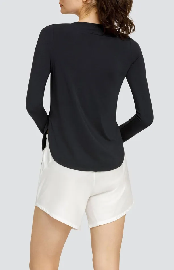 Women Tail Activewear Long Sleeve Panem Top Onyx Black