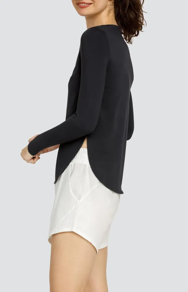 Women Tail Activewear Long Sleeve Panem Top Onyx Black