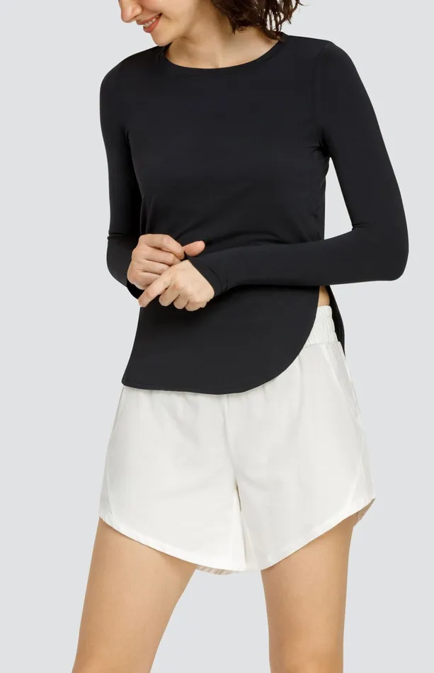 Women Tail Activewear Long Sleeve Panem Top Onyx Black